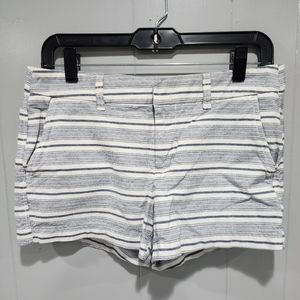 Khakis By Gap The 3” Inseam Short Blue White Chino Shorts, Size 2